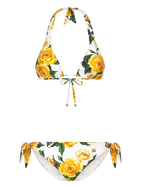 dolce gabbana yellow bikini